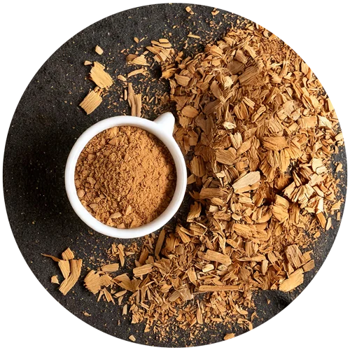 Muira puama bark and powder, the first named ingredient in Jelly Force